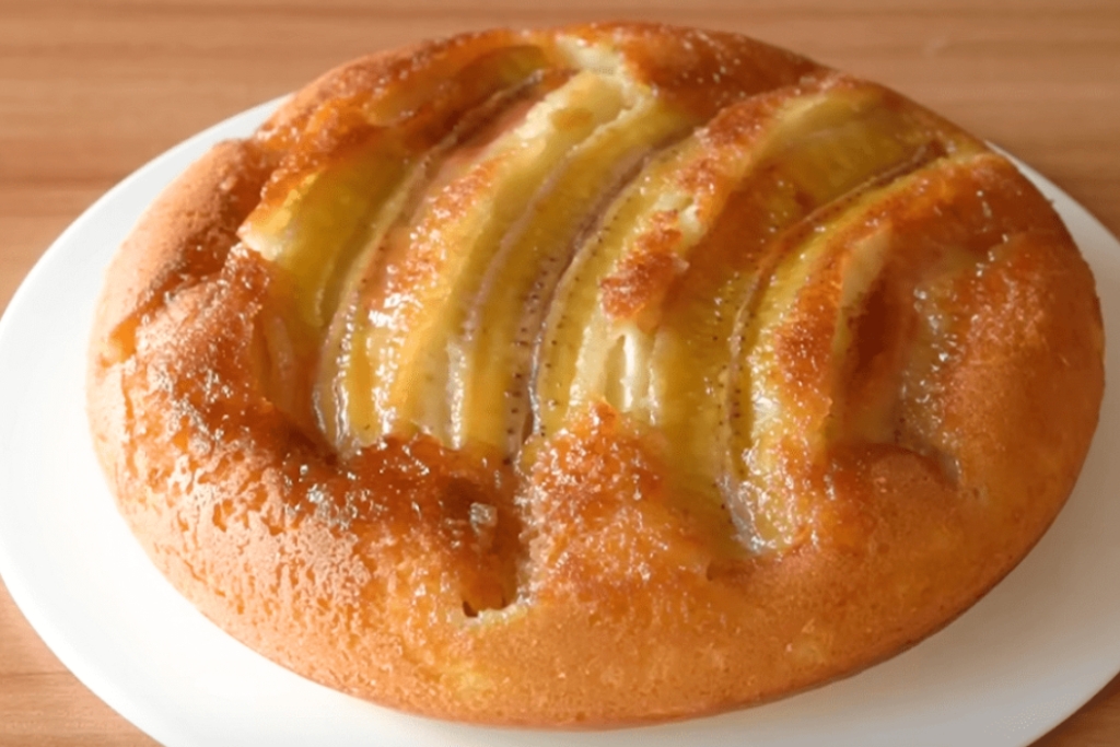 Bolo de Banana Invertido